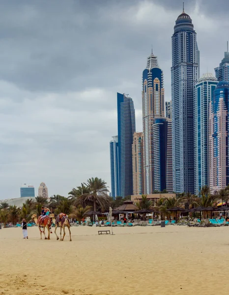 Вид Небоскребы Современного Города Дубай — стоковое фото