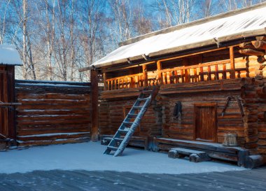 Baykal Gölü yakınındaki köy.
