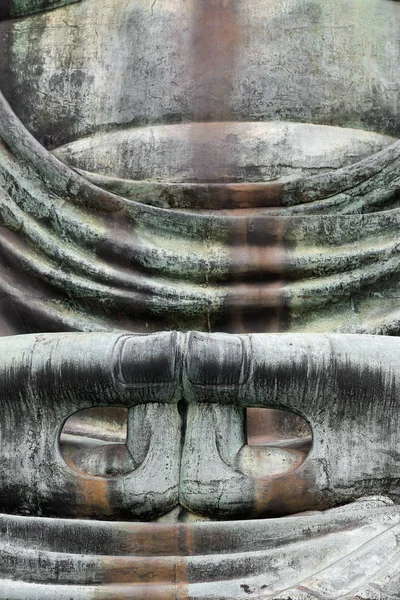 Ayrıntı-Daibutsu ya da büyük Buda. Kotoku-in Japonya Kamakura tapınakta. 7764 — Stok fotoğraf