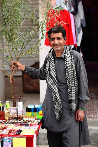 Hotan Xinjiang China October 2017 Pakistani Middle Aged Man Shalwar — Stock Photo, Image