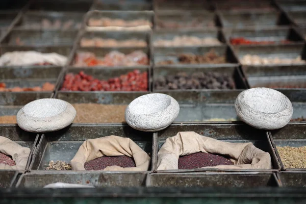 Stall Selling Grains Spices Sunflower Seeds Hotan Sunday Market Chukubaza — Stock Photo, Image