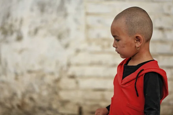 Hotan Xinjiang China Octubre 2017 Joven Uigur Con Corte Pelo — Foto de Stock