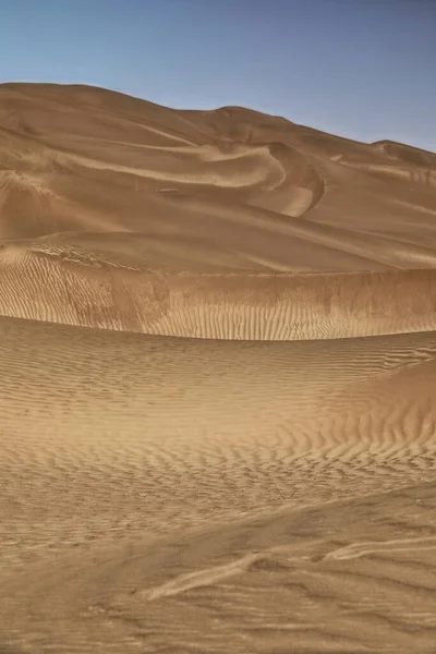 Rörliga Sanddyner Täcker Ytan Taklamakan Desert Bildar Kedjor Dessa Eoliska — Stockfoto