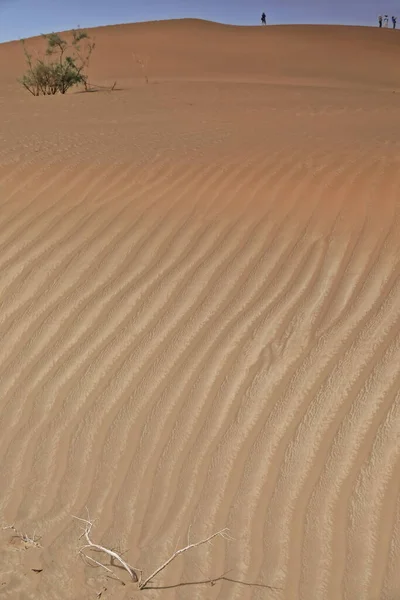 Cadenas Dunas Arena Movimiento Cubren Superficie Del Desierto Taklamakan Algunas — Foto de Stock