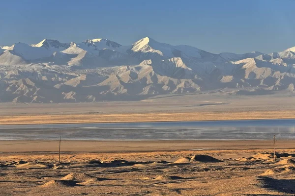 Wards View Nnal Highway G315 Snowcapped Eastern Qimantag Range Kunlun — Stock Photo, Image