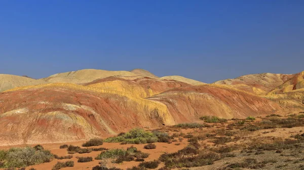 Espetacular Arenito Enferrujado Colorido Siltstone Landforms Zhangye Danxia Red Cloud — Fotografia de Stock