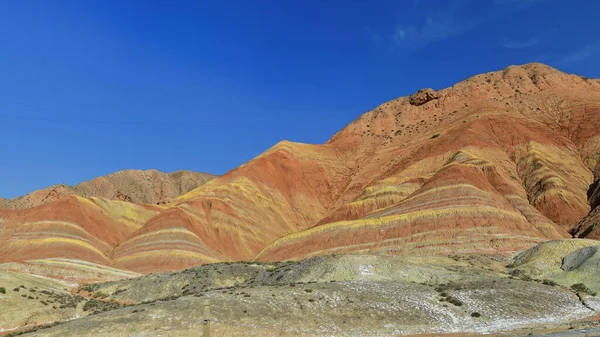 Spectaculaire Coloré Rouillé Grès Siltstone Reliefs Zhangye Danxia Red Cloud — Photo