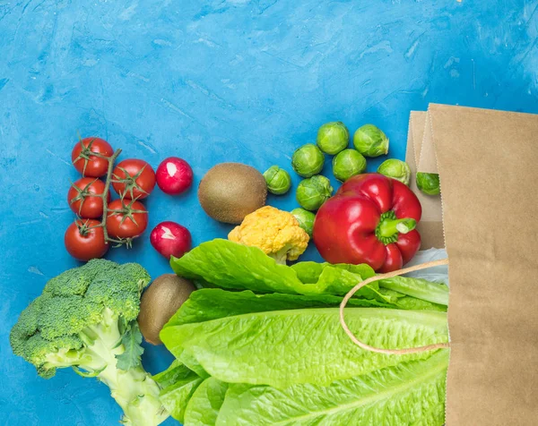 Verduras Bolsa Aislada Sobre Fondo Blanco — Foto de Stock