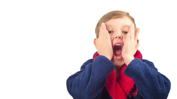 Baby Pojke Visar Olika Känslor Pojke Ansikte — Stockfoto