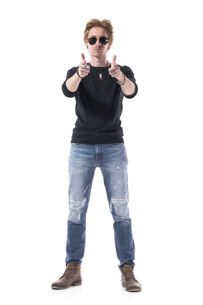 Serious Young Stylish Man Pointing Finger Camera Blaming Accusing You — Stock Photo, Image