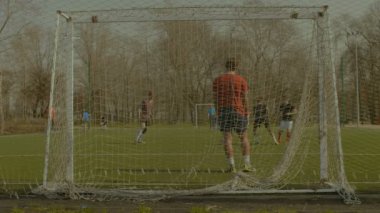 Kaydetme sırasında futbol oyun yapma futbol kaleci