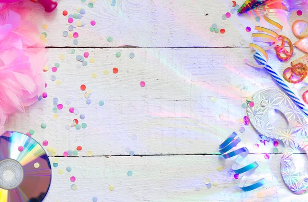 Karneval Geburtstagsparty Hintergrundkonzept mit abstrakten Lichtern — Stockfoto