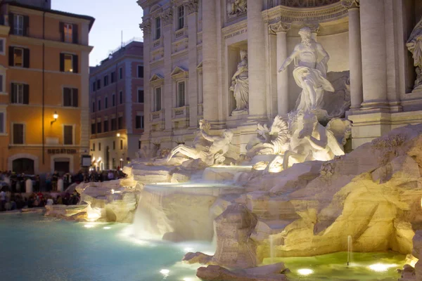 Rome by night Fountain di Trevi — Stock Photo, Image