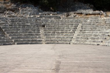 Boş sahne arka plan sunu kavramı ile antik tiyatro