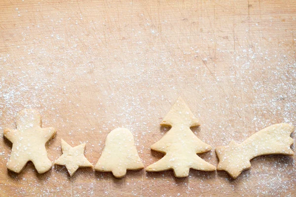 Galleta Retro Hecha Mano Navidad Sobre Fondo Grunge Viejo — Foto de Stock