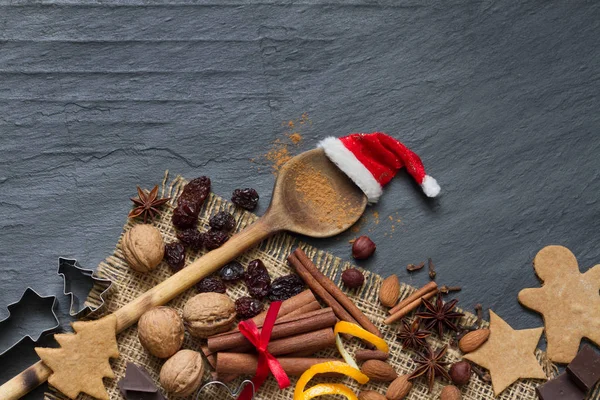 Karácsonyi Mogyoró Fűszerek Keveréke Süteményekhez — Stock Fotó