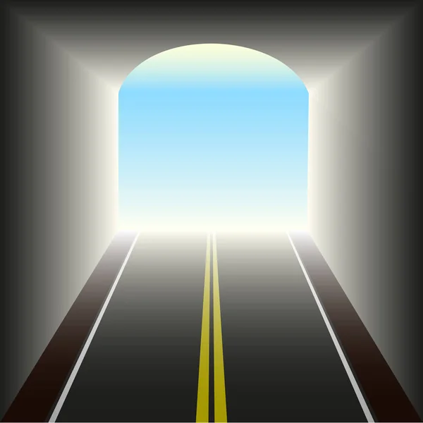 De uitgang van de tunnel — Stockvector