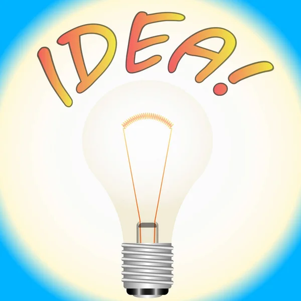 Lâmpada elétrica como um símbolo de ideias — Vetor de Stock