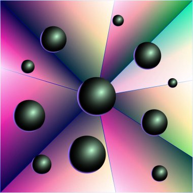 soyutlama toplar, üçgenler, geometrik şekil