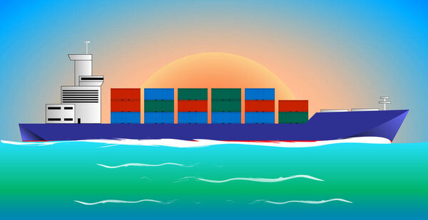sea cargo ship, container ship