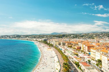 Nice, France, Promenade des Anglais Cote dAzur French riviera clipart