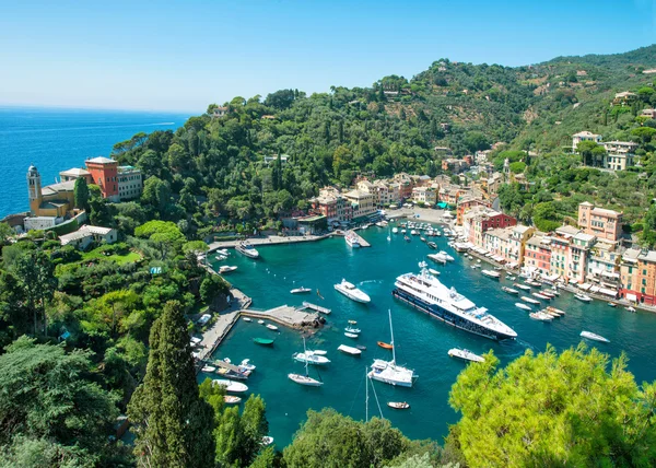 Portofino falu Liguria Olaszország Földközi-tenger — Stock Fotó