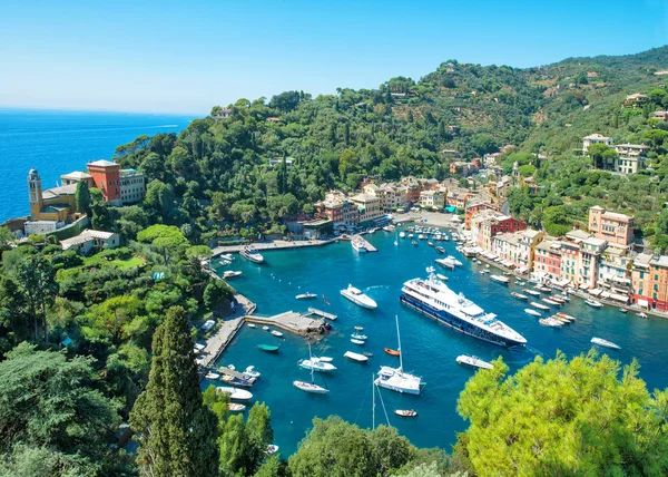 Portofino falu Liguria Olaszország Földközi-tenger — Stock Fotó