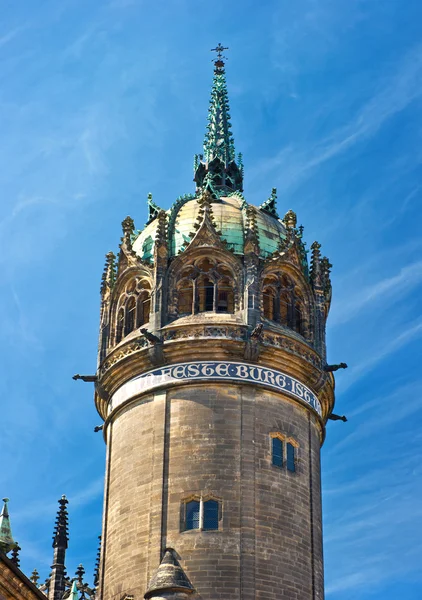 Tower of Palace Cathedral in Wittenberg — Stock Photo, Image