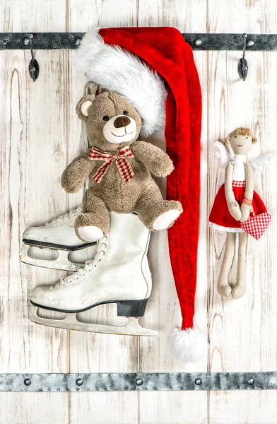 Retro styl vánoční ozdoby — Stock fotografie