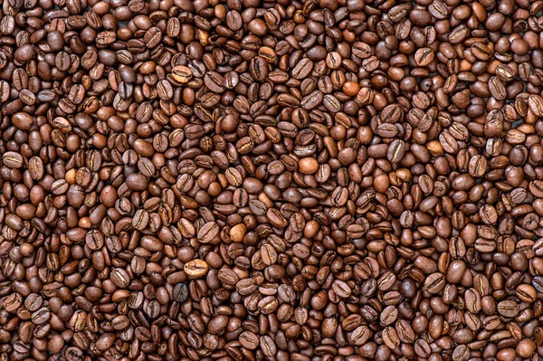 Kaffee Hintergrund Textur. braune Bohnen — Stockfoto