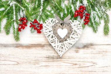 Noel dekorasyon parlak ahşap arka plan vintage