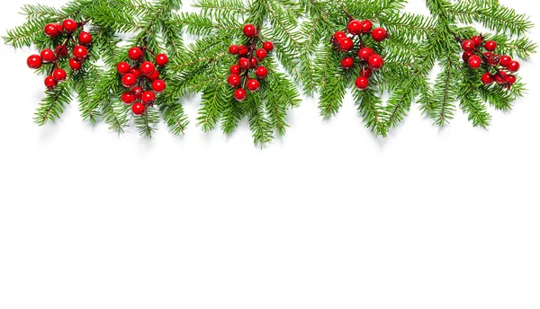 Kerstboom takken vakantie decoratie banner — Stockfoto