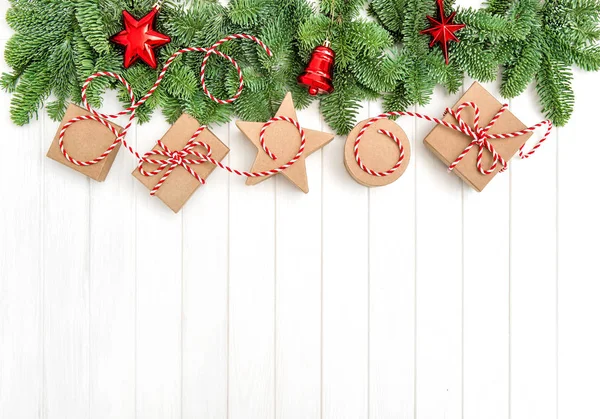 Decorazione di Natale confezioni regalo ornamenti — Foto Stock