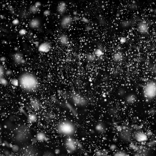 Fundo escuro caindo efeito neve Cenário abstrato — Fotografia de Stock