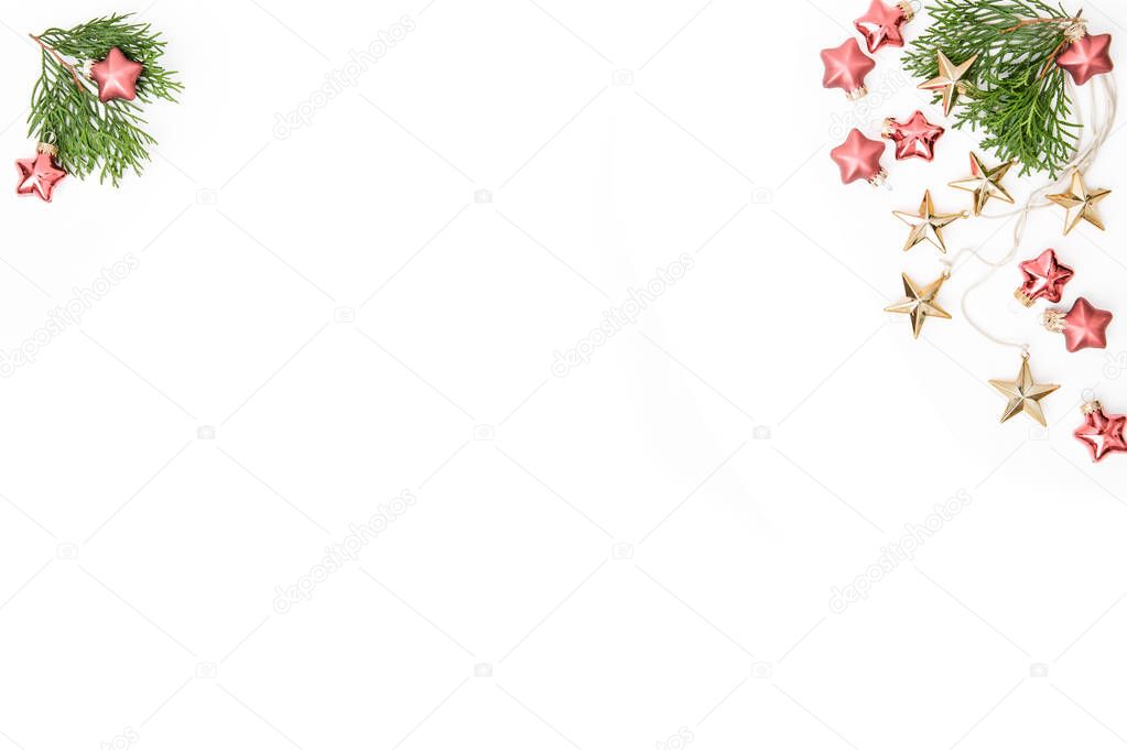 Christmas decoration ornaments evergreen branches