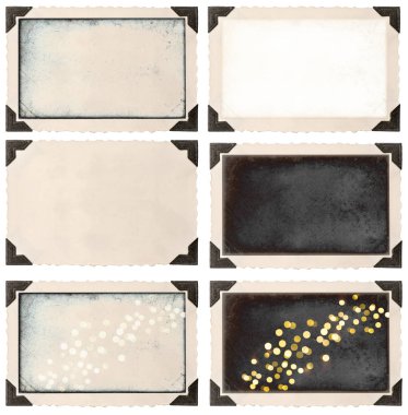 Vintage Fotoğraf çerçeve köşe boş alan Holiday lights yerleşimi