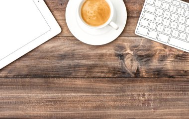 Dijital tablet pc klavye kahve Office Resepsiyon iş managemen