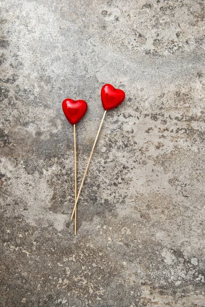 Sevgililer günü dekorasyon kırmızı kalpler aşk — Stok fotoğraf