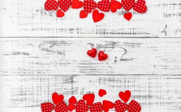 Valentines Day background Red hearts — Stock Photo, Image