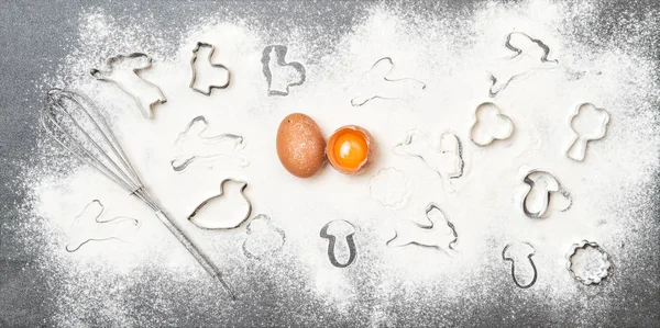 Baking ingredients Easter food background — Stock Photo, Image