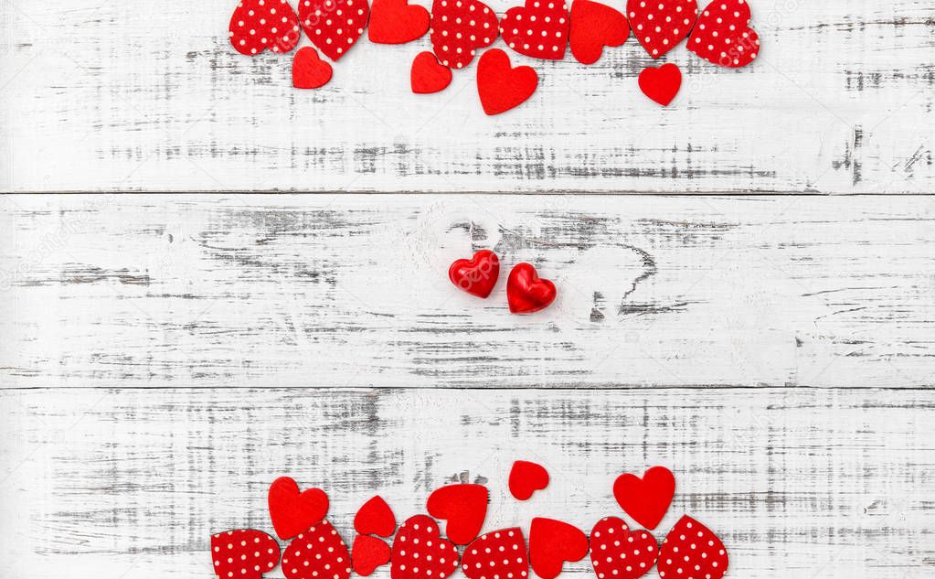 Valentines Day background Red hearts