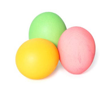 Paskalya yumurta dekorasyon izole beyaz arka plan