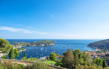 Akdeniz manzara Villefranche Fransız riviera Fransa