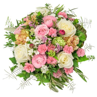 Gül Düğünçiçeği karanfil çiçek bahar buketi
