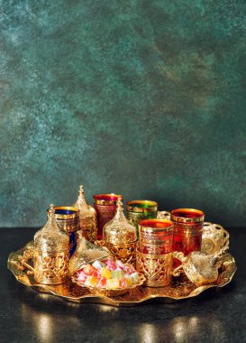 Arapça çay kahve masası Ramazan kareem vintage