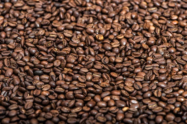 咖啡背景纹理褐色咖啡豆 — 图库照片