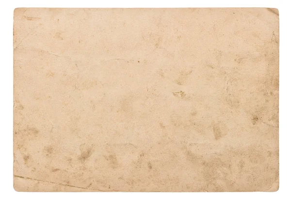 Використовуваний паперовий лист ізольований білий фон Вінтажний картон — стокове фото