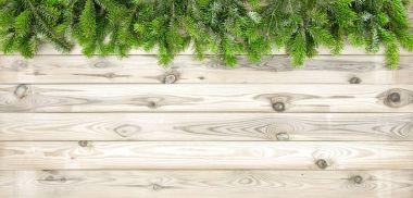 Ahşap doku kış arka plan Noel ağacı dalları