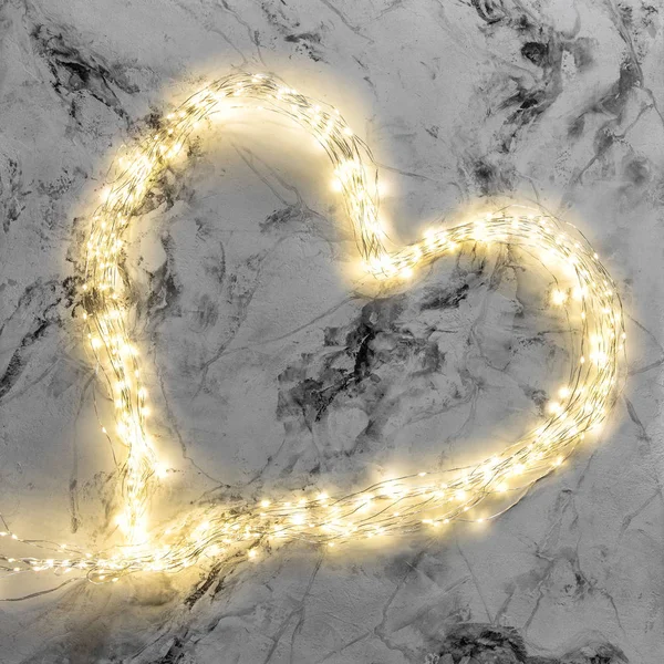 Herzförmige Lichter Valentinstag — Stockfoto