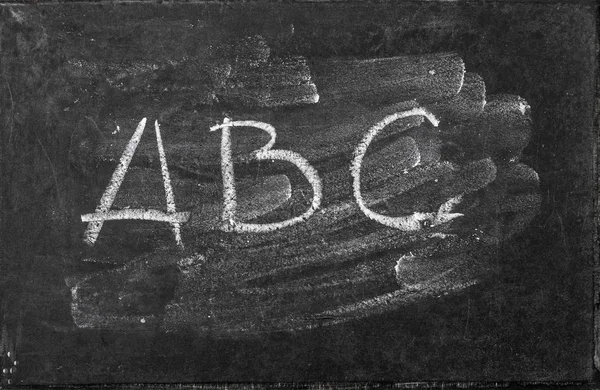 Schoolbord textuur Washed schoolbord backgroud Abc — Stockfoto